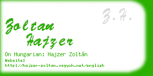 zoltan hajzer business card
